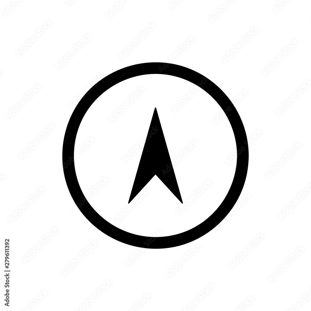 thin line navigation, compass icon on white background thin line navigation, compass icon on white background