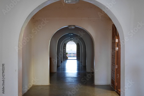 corridor in an old building