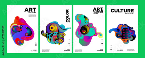 Art  Culture  and Fashion Colorful Illustration Poster. Abstract Illustration for festival  exhibition  event  website  landing page  promotion  flyer  digital and print.