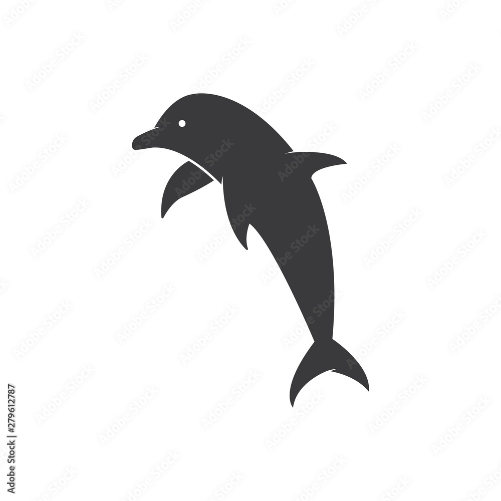 Fototapeta premium Dolphin logo icon vector template