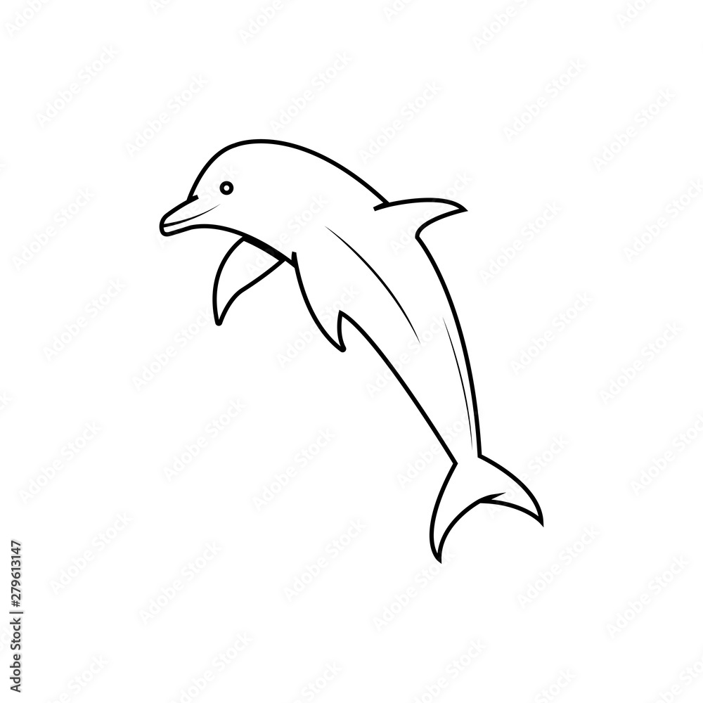 Fototapeta premium Dolphin logo icon vector template