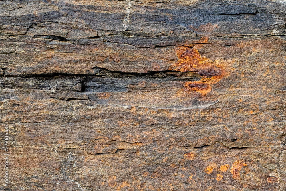Natural background. Texture of slate stone layers with rusty pattern Natural background. Texture of slate stone layers with rusty pattern