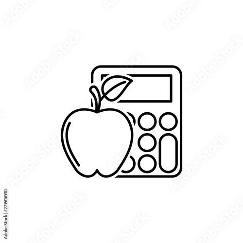 calories outline icon. Elements of diet and nutrition illustration icon. Signs and symbol collection icon for websites, web design, mobile app, UI, UX
