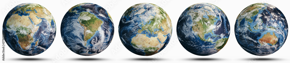 Fototapeta Planet Earth world globe set