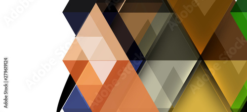 Colorful repeating triangles modern geometric in contemporary style on white background. Abstract geometric shape. Modern stylish texture