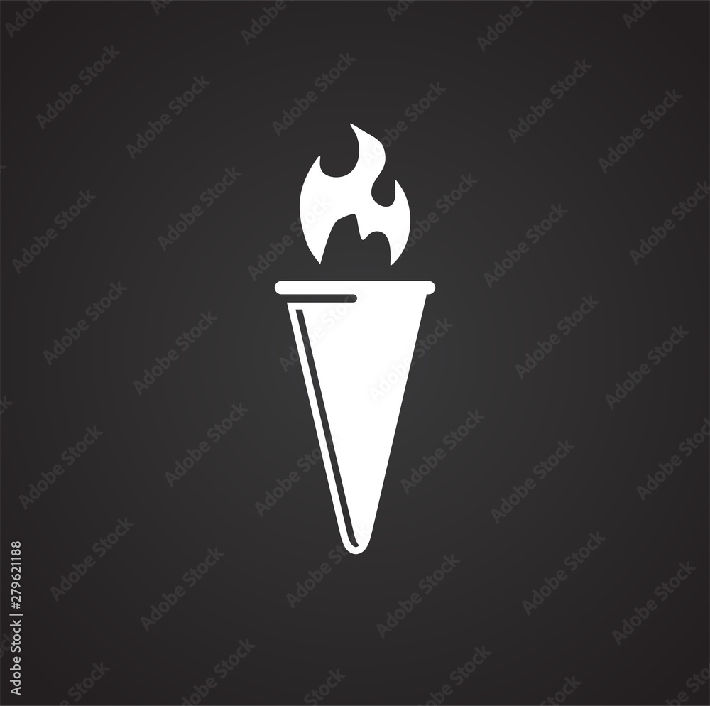 Torch icon on background for graphic and web design. Simple illustration. Internet concept symbol for website button or mobile app. Torch icon on background for graphic and web design. Simple illustration. Internet concept symbol for website button or mobile app.