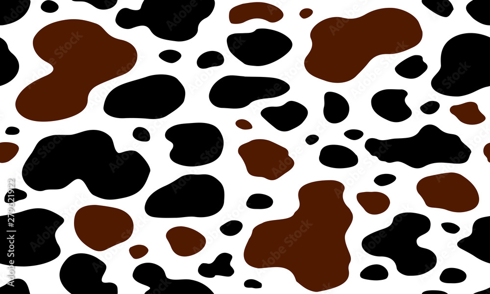 cow texture pattern seamless brown and white skin fur Vector | Adobe Stock