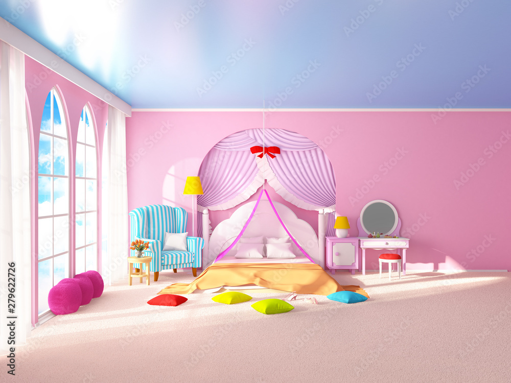 princess room with armchair flat