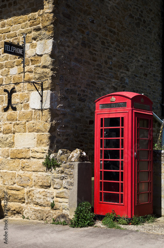 Telephone boot in a countryside village