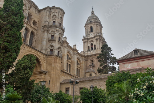 View of Malaga Cathedral, Andalusia, Spain