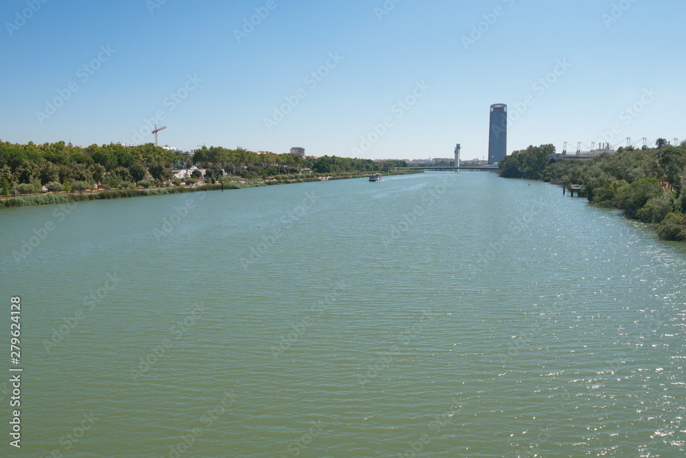 View of the Guadalquivir river, Seville, Spain