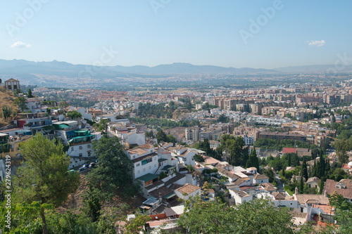 View of Granada from Carmen de Los Martires Garden, Granada, Spain