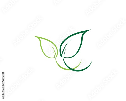 Logos of green leaf ecology nature element vector icon