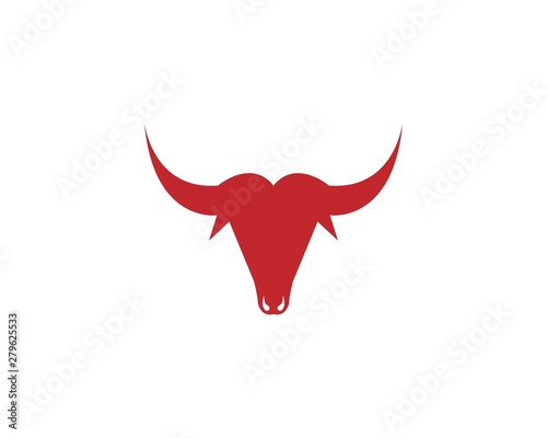  Red Bull Taurus Logo Template vector icon illustration