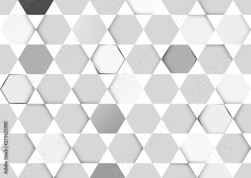 White and grey background. Corporate technology modern design. Pattern style geometric. Abstract modern background used about technology or product presentation backdrop. Vector. Illustration.