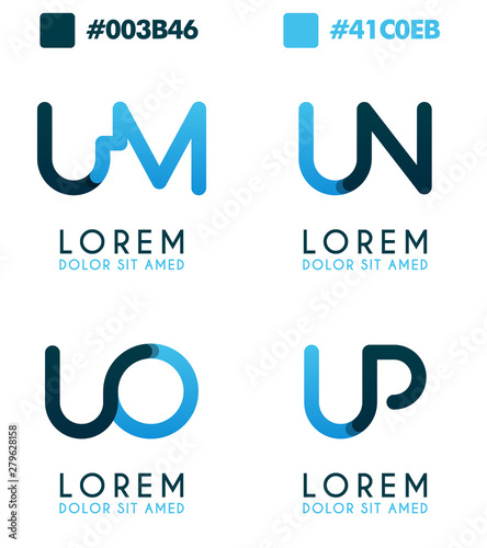 U alphabet logo concept for company or corporations industry, print various online and offline, promotion advertising and marketing. can be for landing page, template, web, mobile app, poster, website