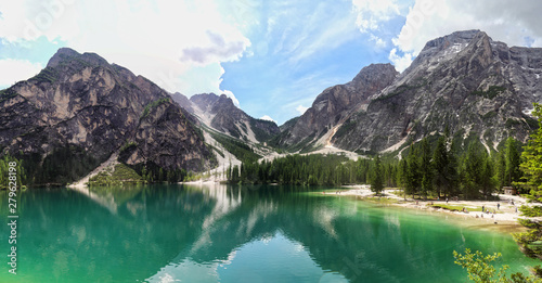 Panoramic Reflection at Lago di Braies 