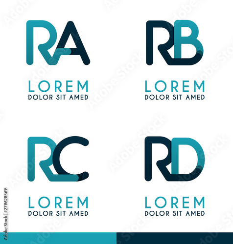 R alphabet logo concept for company or corporations industry, print various online and offline, promotion advertising and marketing. can be for landing page, template, web, mobile app, poster, website