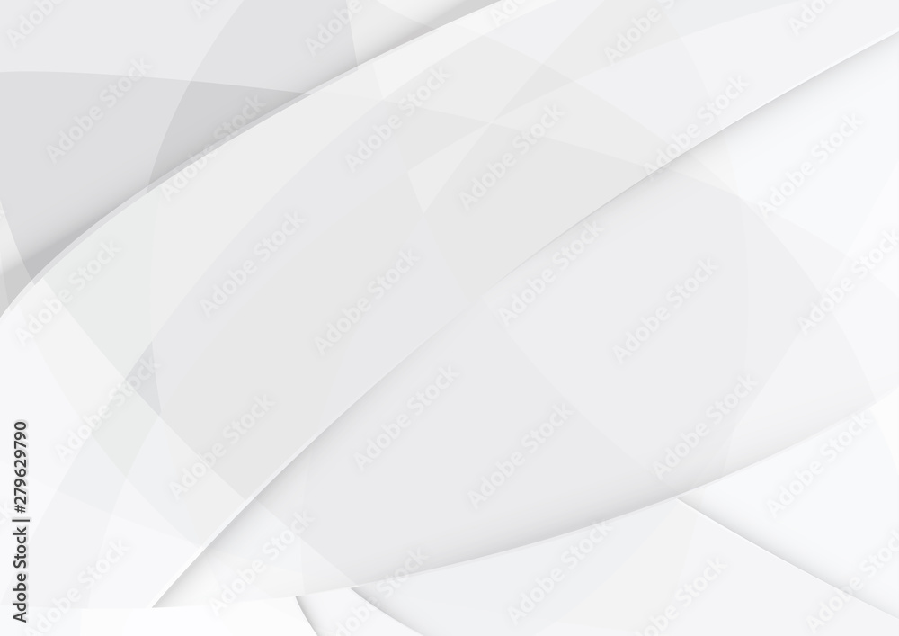 Obraz premium White and grey background. Corporate technology modern design. Pattern style geometric. Abstract modern background used about technology or product presentation backdrop. Vector. Illustration.