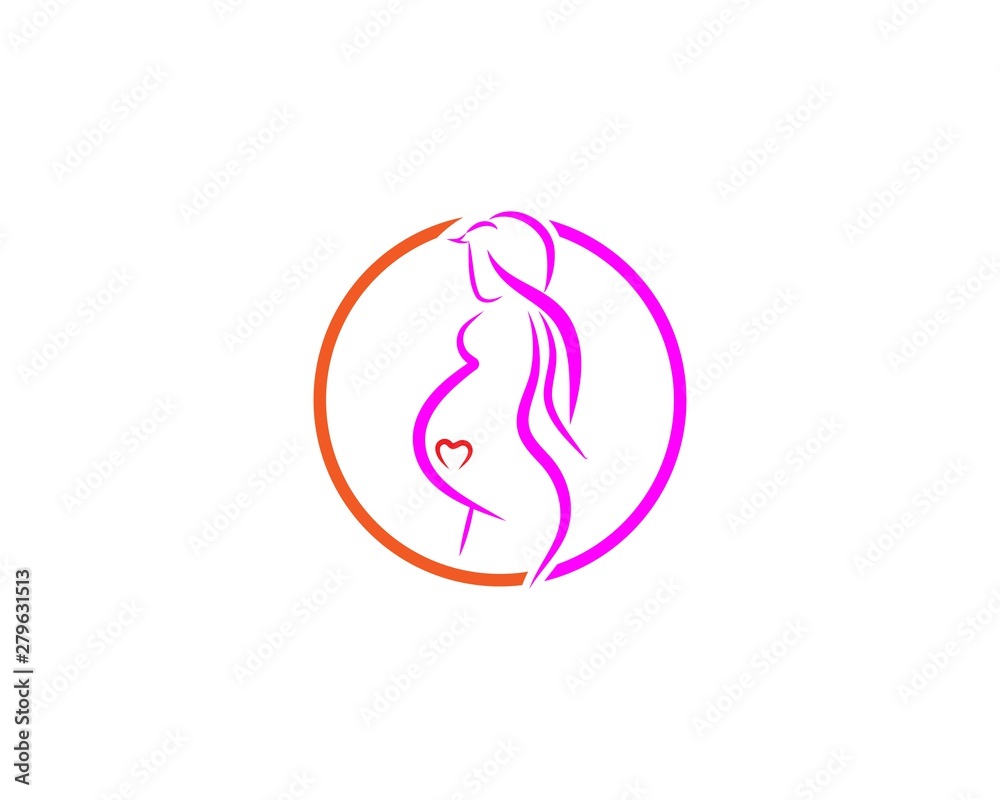 beauty pregnant women vector icon template beauty pregnant women vector icon template