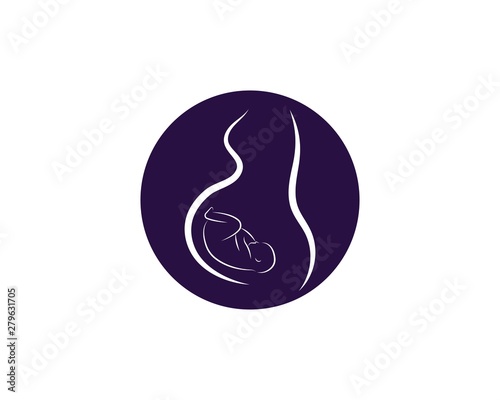 beauty pregnant women vector icon template