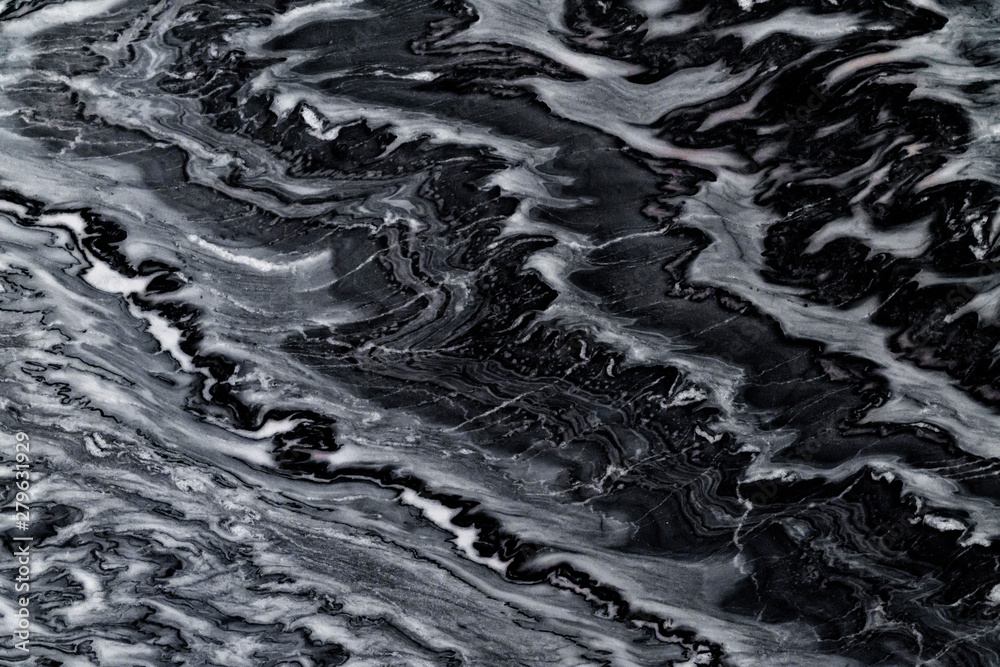 Obraz premium black color pattern water wave special natural line marble background