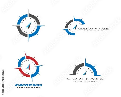 Compass Logo Template vector icon illustration design