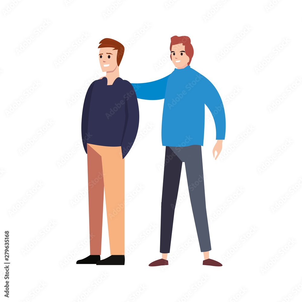 men happy young people characters men happy young people characters