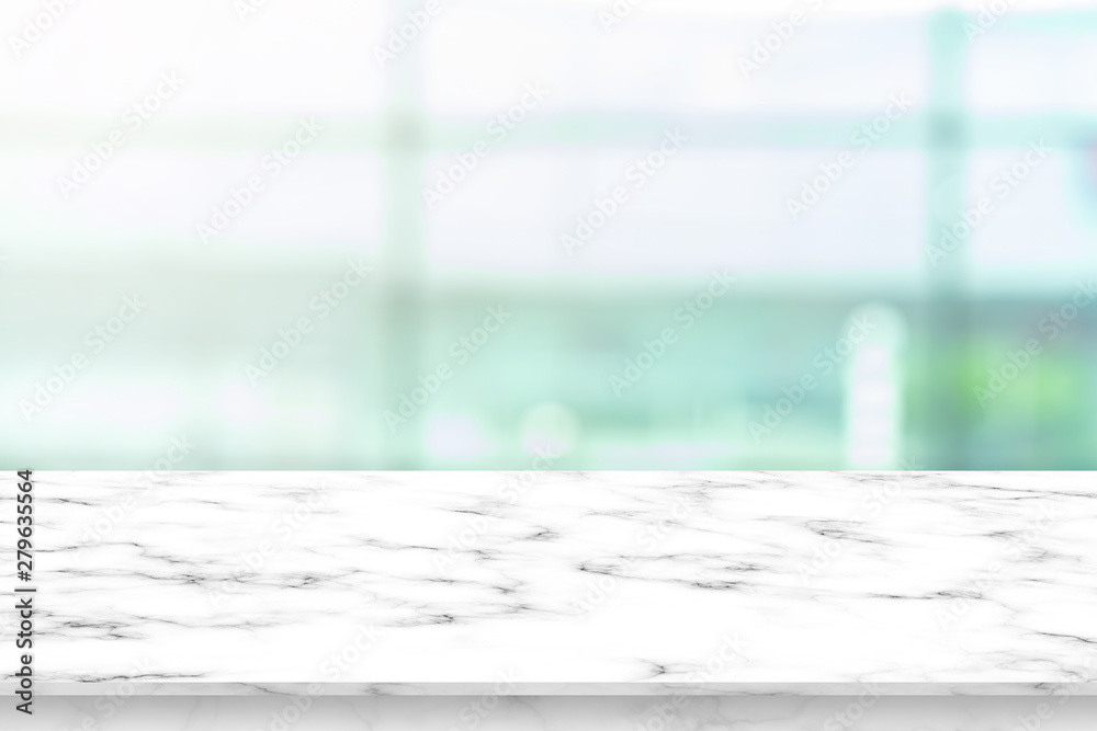 abstract blurred modern interior buildings background with white marble pattern tabletop for show,ads,design product on display concept abstract blurred modern interior buildings background with white marble pattern tabletop for show,ads,design product on display concept