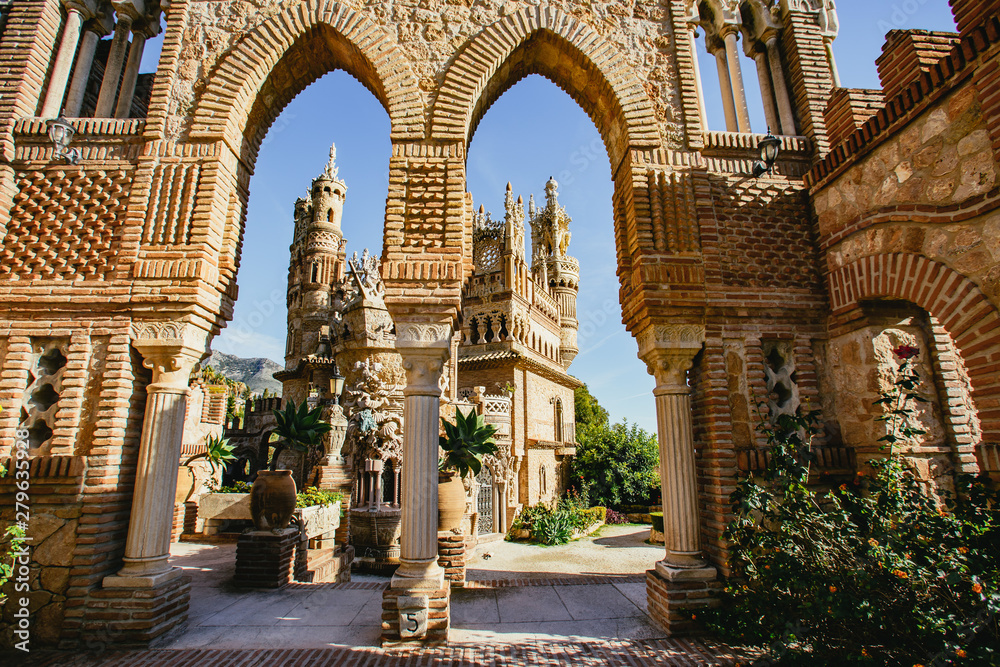 View through arches of Castillo de Colomares