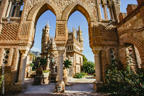 View through arches of Castillo de Colomares photo