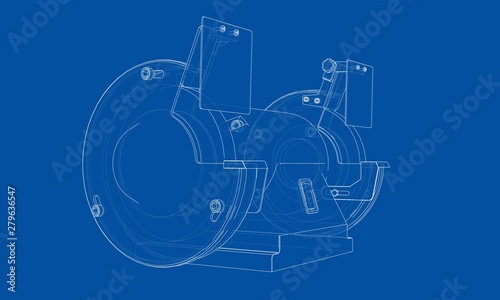 Outline electric grindstone vector
