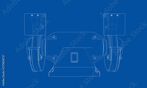 Outline electric grindstone vector