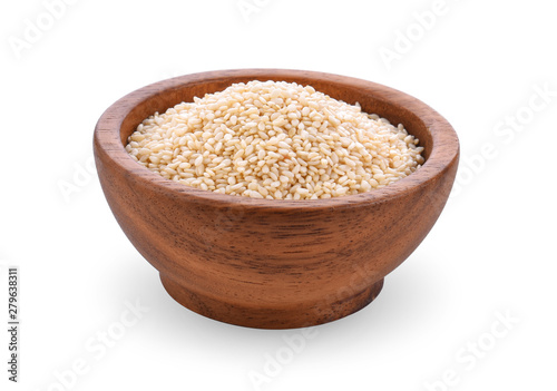 sesame seeds isolated on white background.