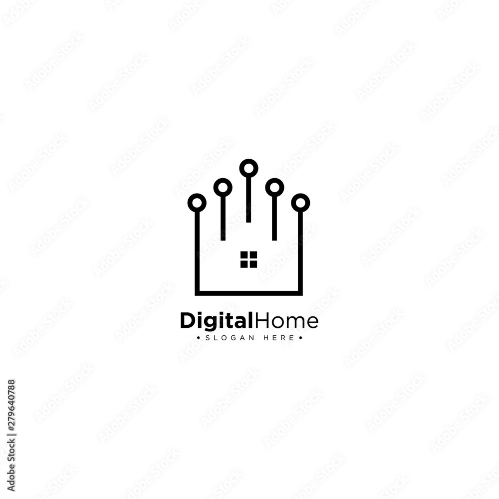 Digital Home Logo Design Template Digital Home Logo Design Template