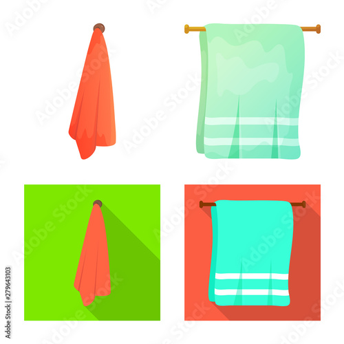 Vector illustration of soft and clean symbol. Set of soft and household stock vector illustration.