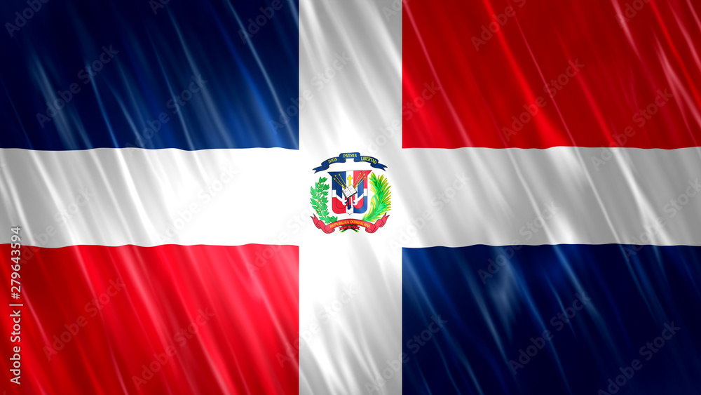 Naklejka premium Dominican Republic Flag