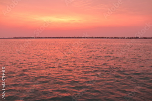 SUNSET VIEW FROM SEA SHORE - BEACH BANK
