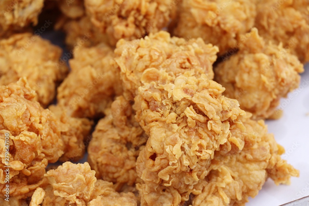 Fried chicken is delicious in street food Fried chicken is delicious in street food