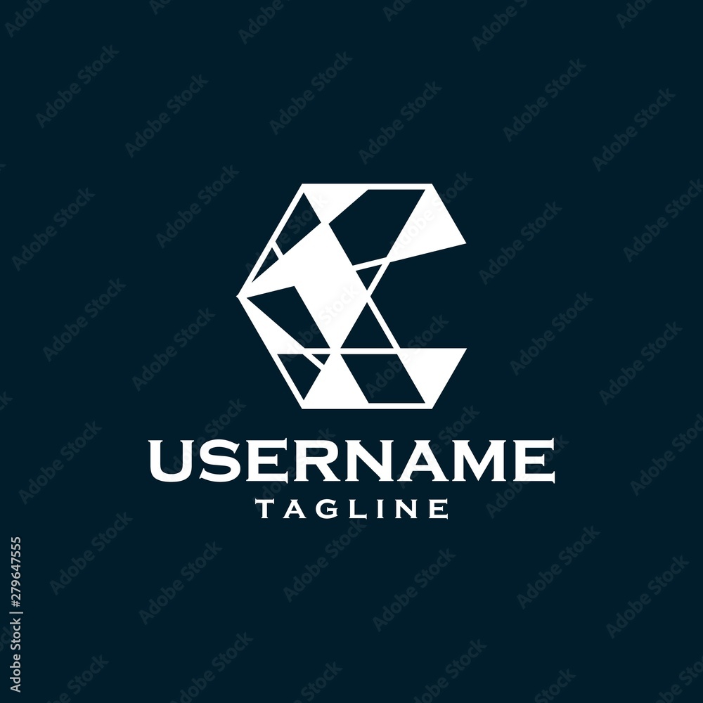 letter C logo design inspiration . letter c with polygon framework style . hexagon letter c logo letter C logo design inspiration . letter c with polygon framework style . hexagon letter c logo