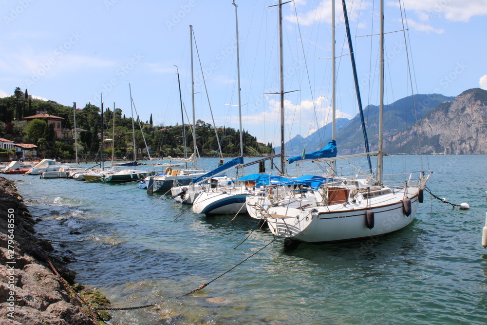 marina in Malcesine, village on Lake of Garda (Veneto, Italy)
