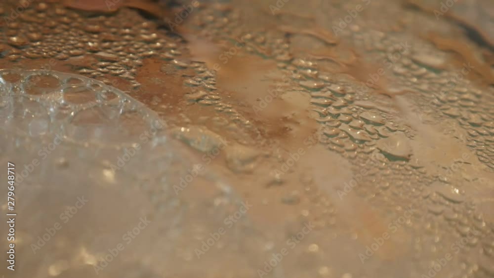 closeup background of sweaty glass cap of the pan with boiling meat inside in the kitchen closeup background of sweaty glass cap of the pan with boiling meat inside in the kitchen