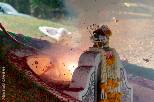 Εκτύπωση καμβά Firecrackers in the Qingming Festival