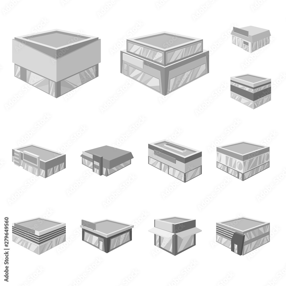 Vector illustration of construction and showcase logo. Set of construction and architecture stock vector illustration. Vector illustration of construction and showcase logo. Set of construction and architecture stock vector illustration.