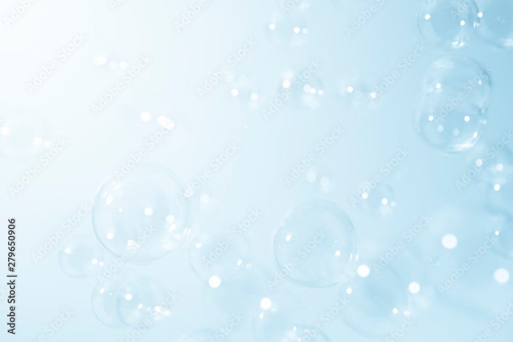 beautiful bright soap bubbles background.