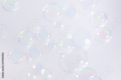 beautiful bright soap bubbles background.