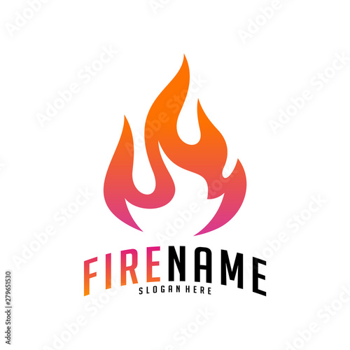 Fire flames Logo Vector. Logo design inspiration vector icons