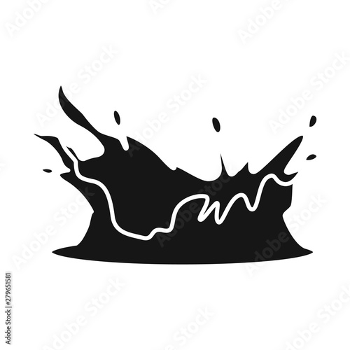 Vector design of milk and splash icon. Collection of milk and flow vector icon for stock.