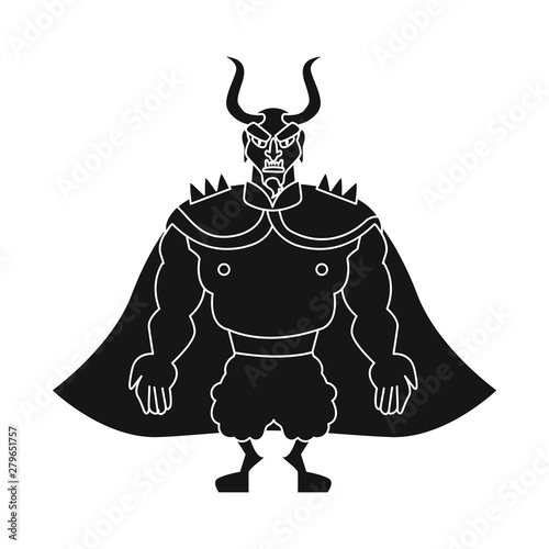 Vector design of devil and man icon. Collection of devil and satan vector icon for stock.