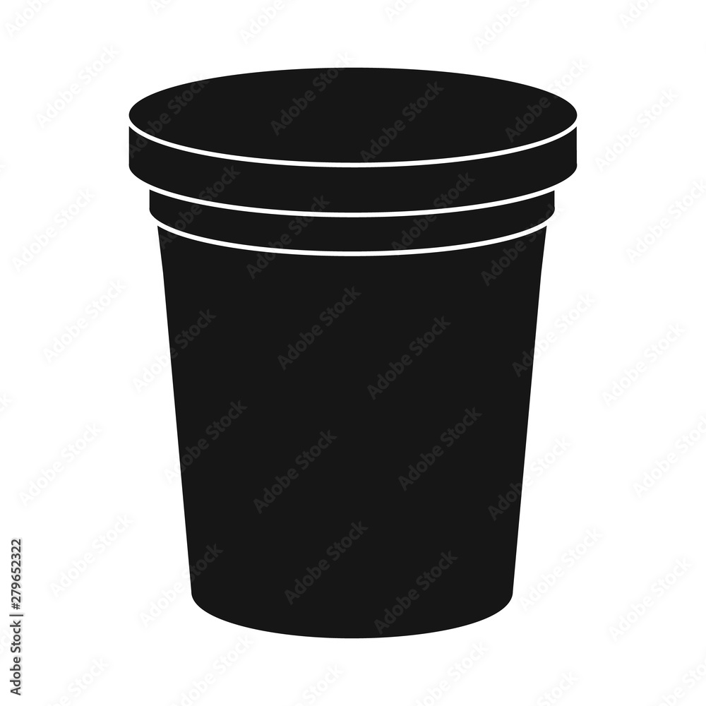 Isolated object of yogurt and package sign. Collection of yogurt and bucket stock symbol for web. Isolated object of yogurt and package sign. Collection of yogurt and bucket stock symbol for web.